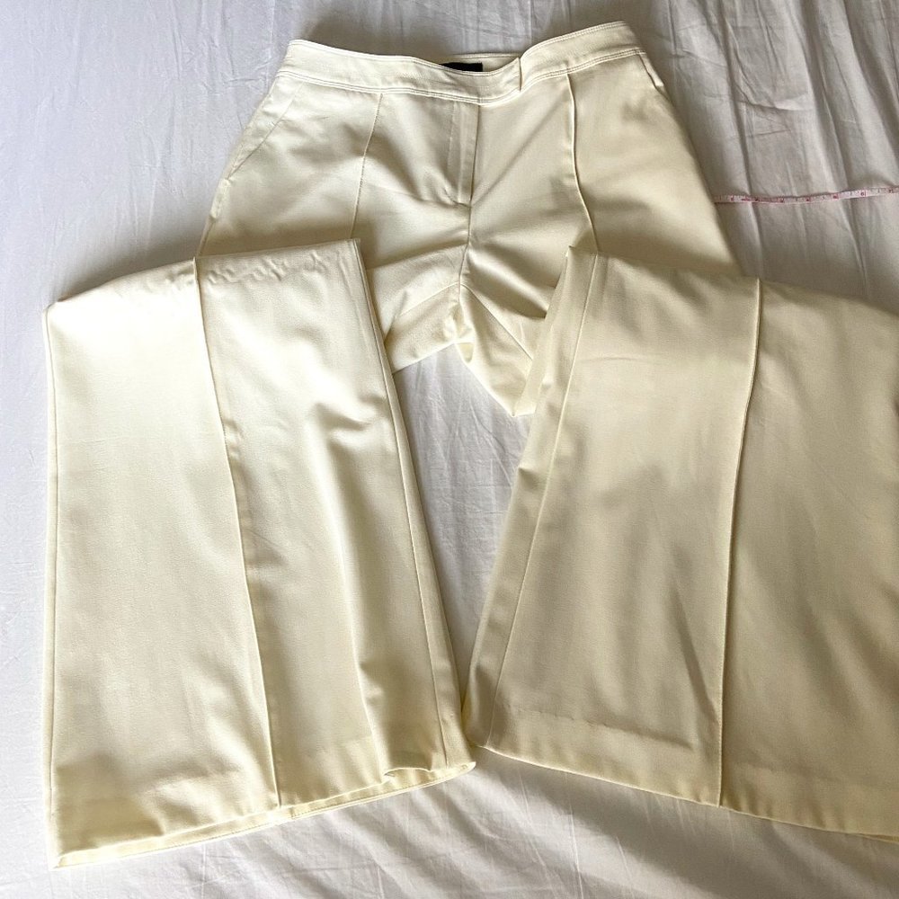 Victoria's Secret Cream Palazzo Pants Fully Lined Size 10 EUC